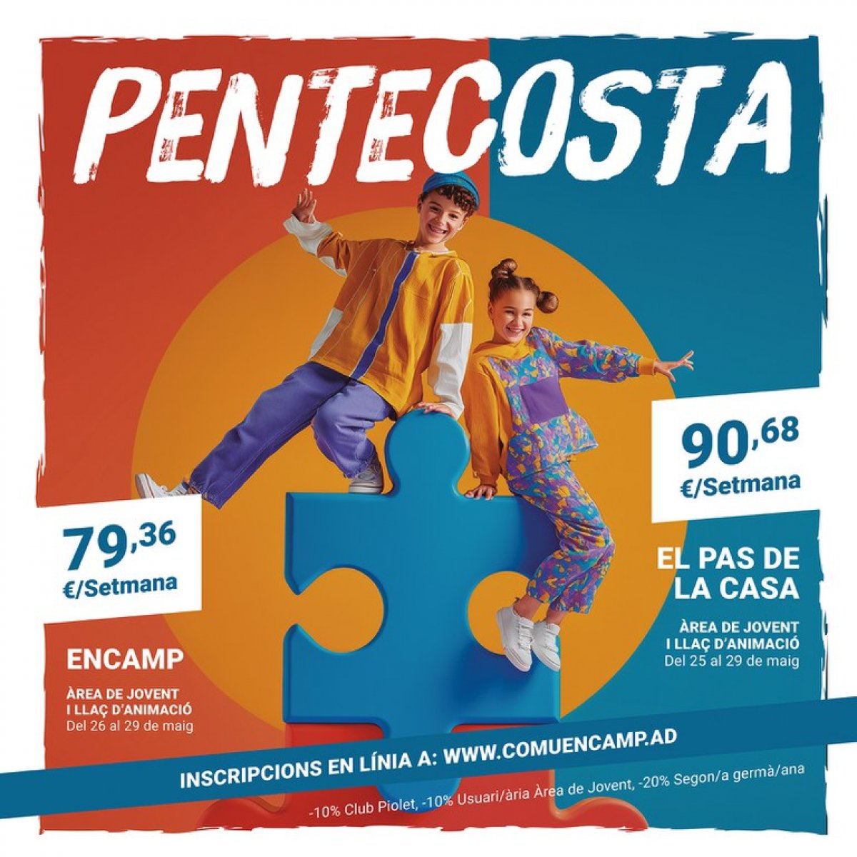 El Llaç d’Animació i l’Àrea de Jovent obren les inscripcions el 6 de maig per a les activitats de Pentecosta