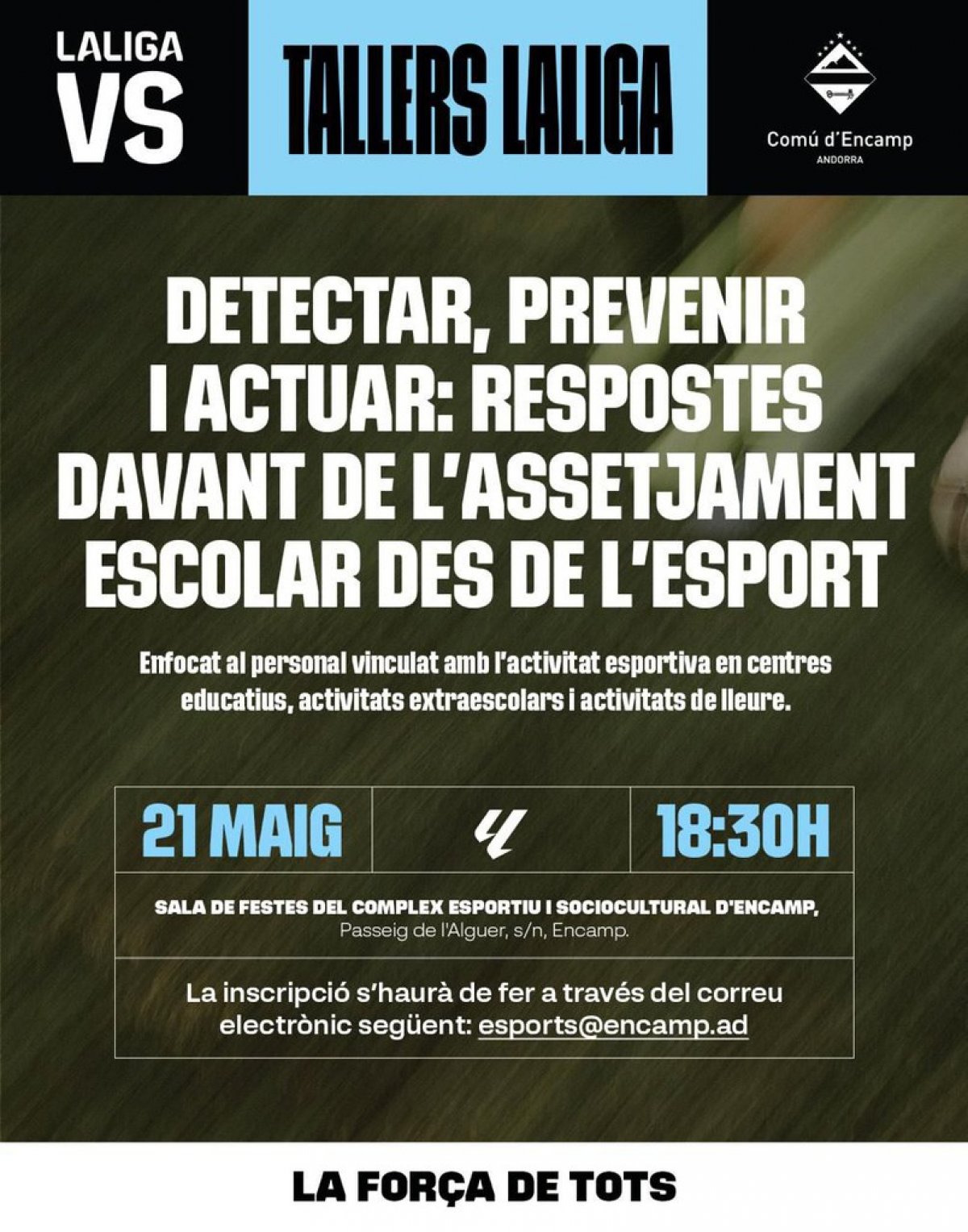 Encamp acull un taller per prevenir l’assetjament escolar a través de l’esport en col·laboració amb La Liga
