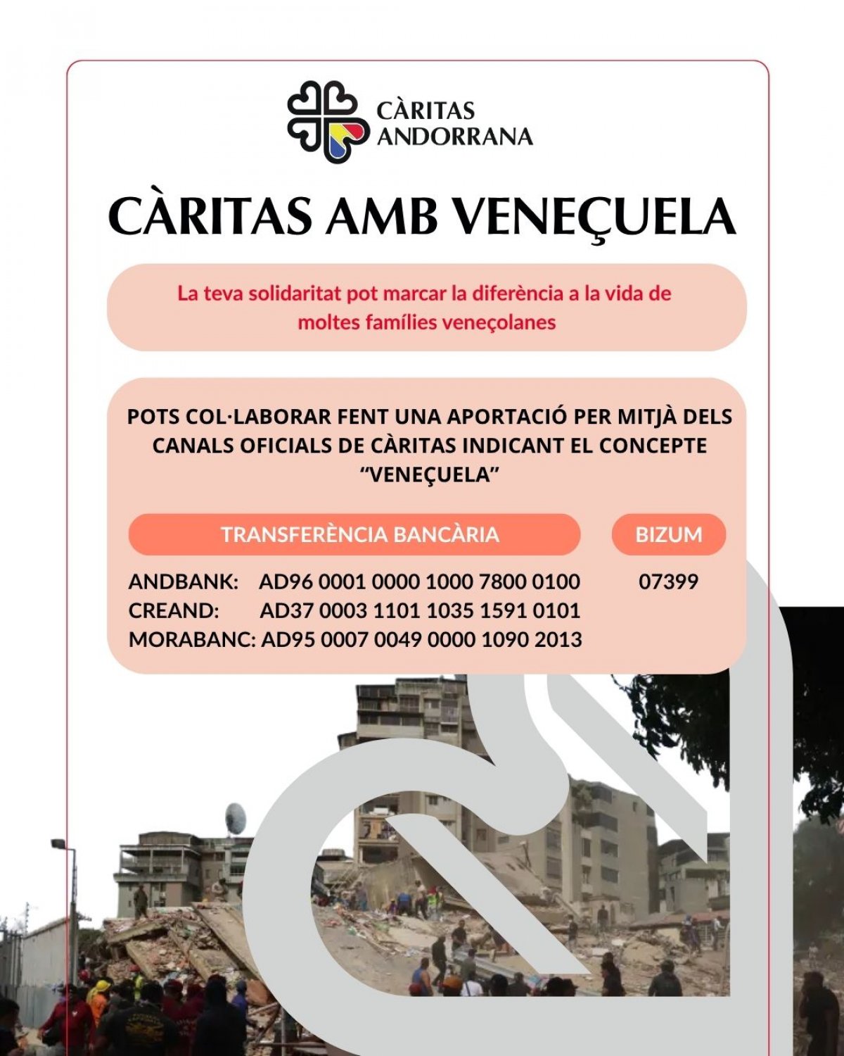 Campanya de Càritas per recaptar fons per a Veneçuela