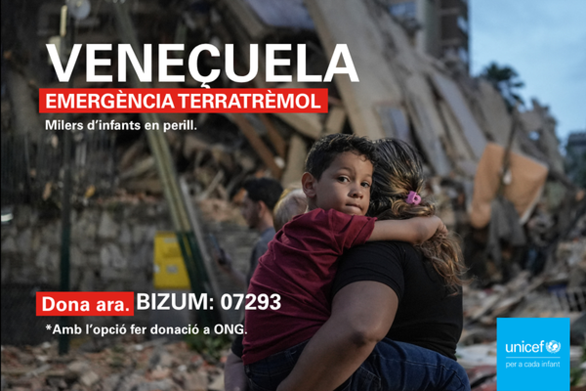 L'Unicef fa una crida a la solidaritat amb Veneçuela