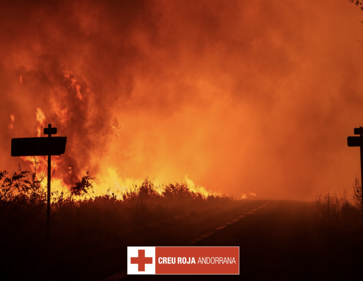 La Creu Roja Andorrana desplega un dispositiu d'emergència per donar suport als afectats pels incendis de la Gironda