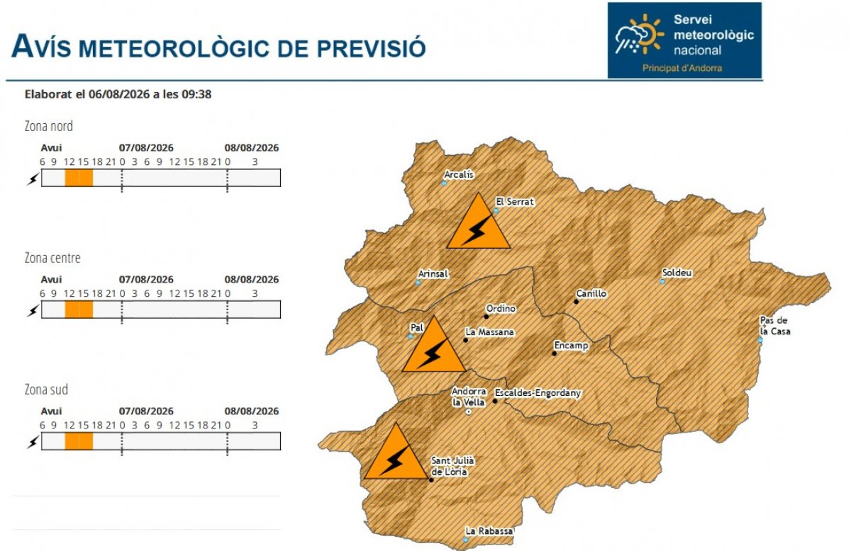 L'avís per tempestes s'eleva a nivell taronja