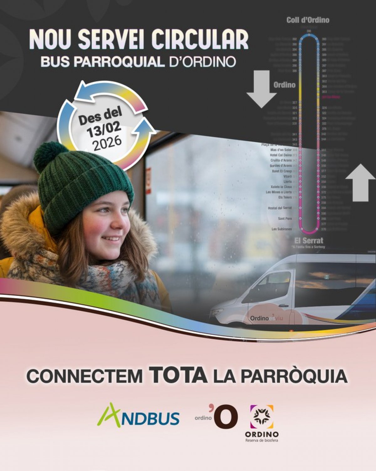 El bus parroquial d'Ordino recupera l'horari habitual en època escolar