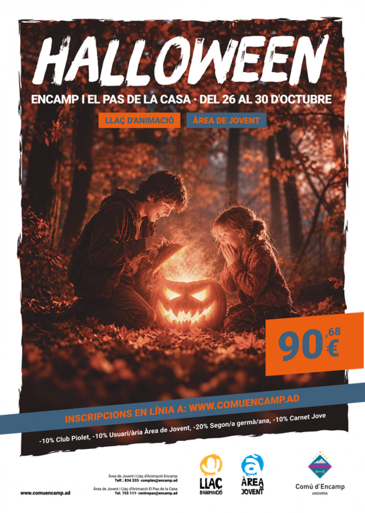 El Llaç d’Animació i l’Àrea de Jovent preparen una programació de Tots Sants que combina la tradició de la Castanyera i Halloween