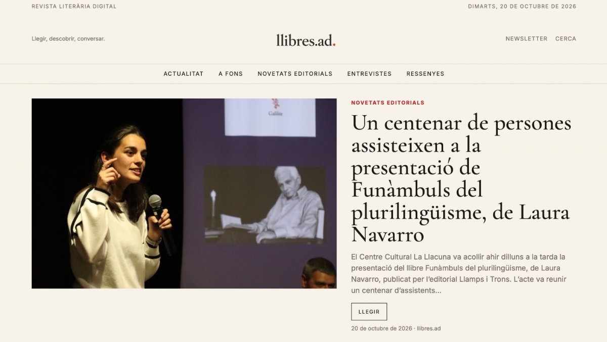 Neix Llibres.ad, un nou portal digital dedicat a la literatura andorrana